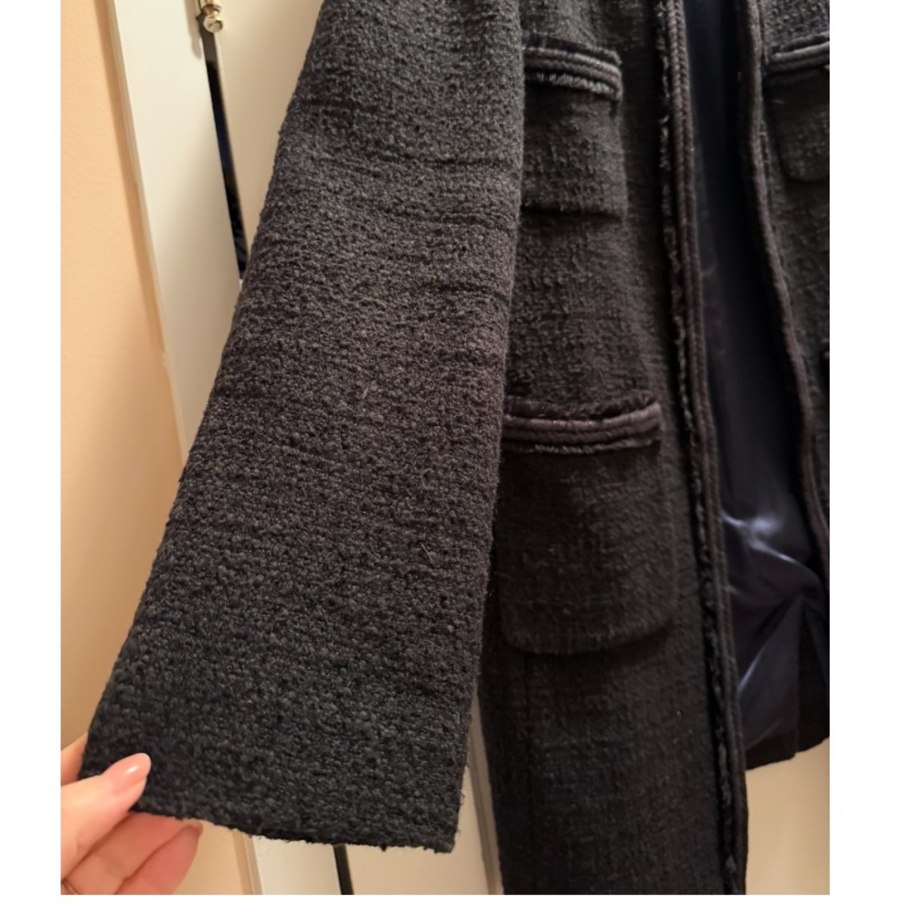 J. Crew Black Tweed wool blend Women's Blazer - Picture 3 of 10